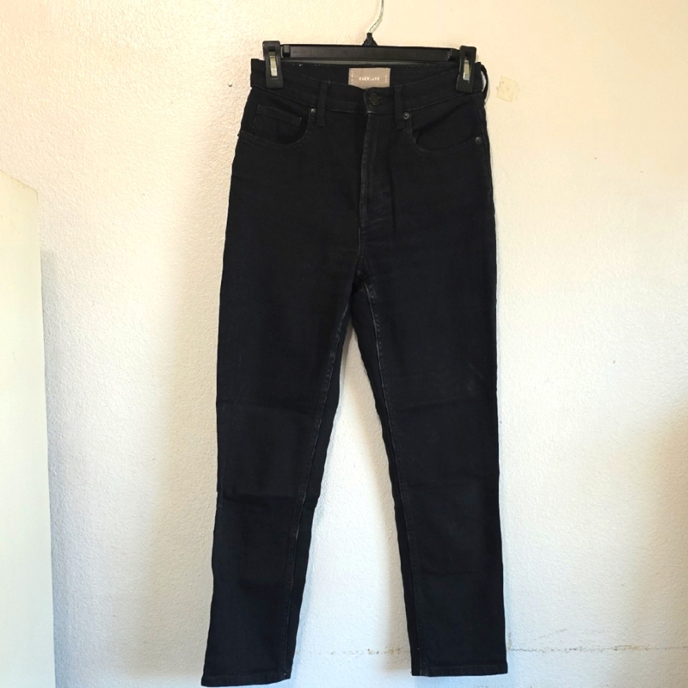 🌸Everlane Black Ankle  High-Waisted Jeans 25‎